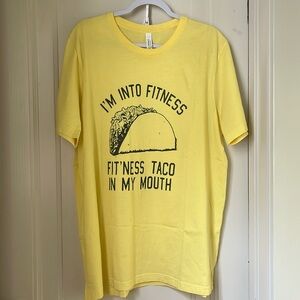 Graphic Taco Tee Yellow T-shirt Taco Tuesday Size 2XL